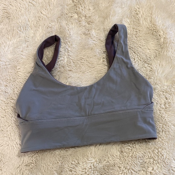 3/$13 ✨ lululemon athletica Deep Purple, Grey Reversible Sports Bra - Picture 3 of 5